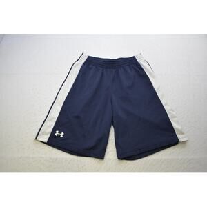 Under Armour Gym Shorts HeatGear Loose Blue With Pockets Athletic Mens Sz Medium